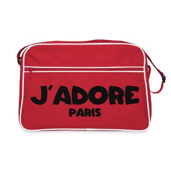 J’Adore Paris - J’aime Paris - France - Frankreich - Sac Retro - rouge/blanc - Devant