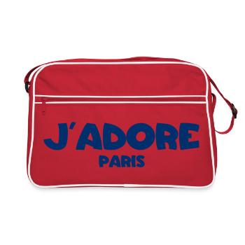J’Adore Paris - J’aime Paris - France - Frankreich - Sac Retro - rouge/blanc - Devant
