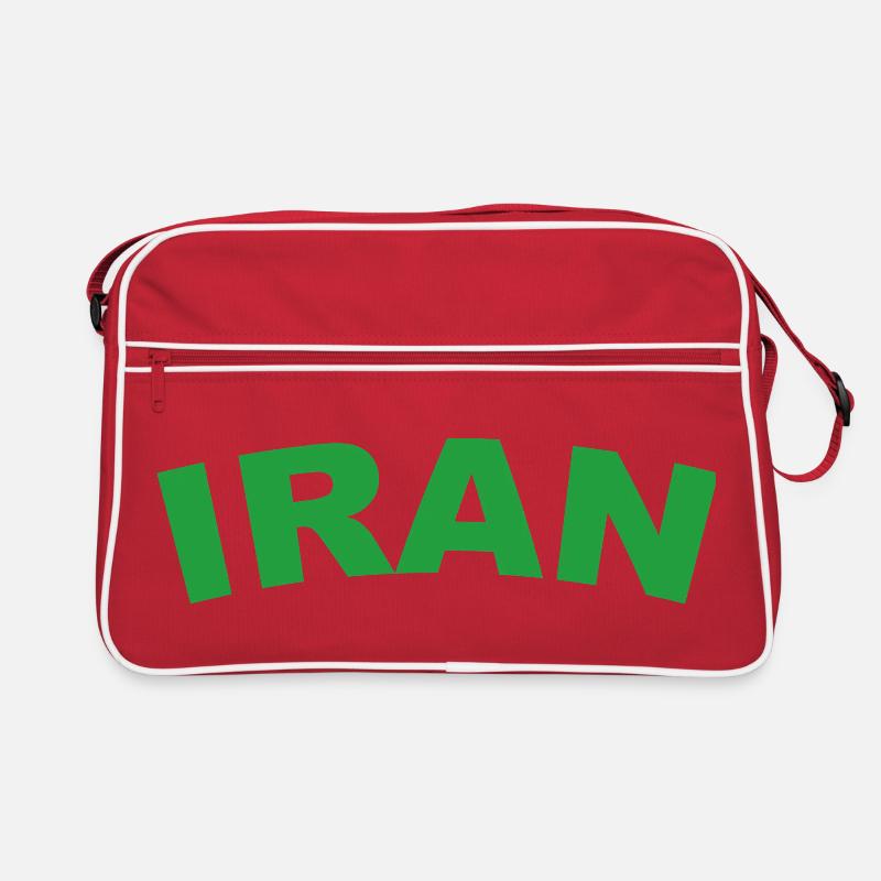 Iran en vert – Conception de texte puissante Sac Retro