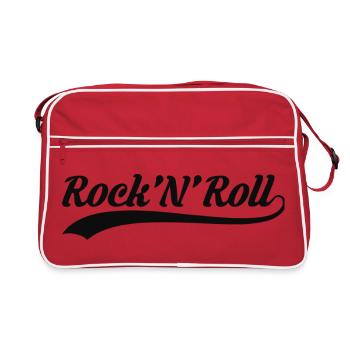 Rock'N'Roll Vintage Script - Retro Bag - red/white - Front