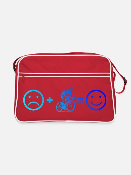 Clear road bike message - Retro Bag - red/white - Front