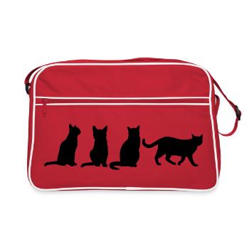félin - Sac Retro - rouge/blanc - Devant