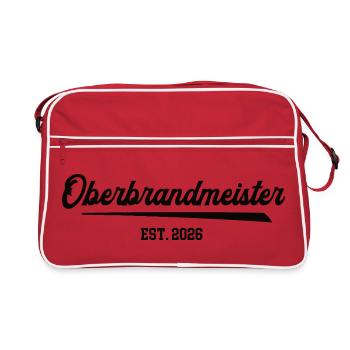 Chef des pompiers 2026 Grade de brigade d’incendie FFW - Sac Retro - rouge/blanc - Devant