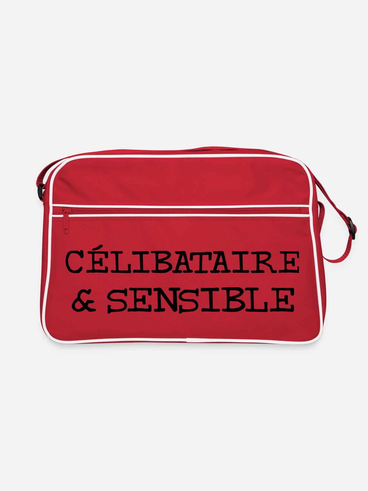 Célibataire & Sensible - Sac Retro - rouge/blanc - Devant