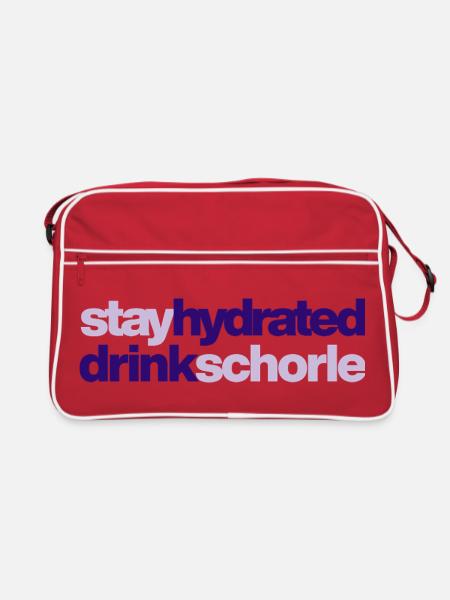 Stay hydrated - drink spritzer - Retro Bag - red/white - Front