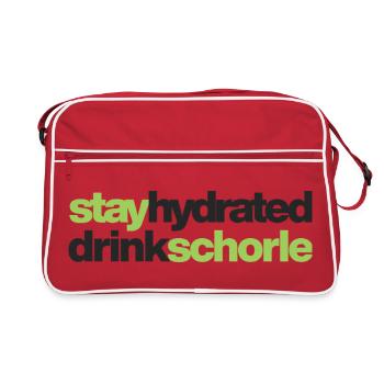Restez hydraté - buvez du spritzer - Sac Retro - rouge/blanc - Devant