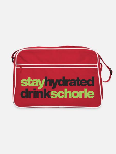 Stay hydrated - drink spritzer - Retro Bag - red/white - Front