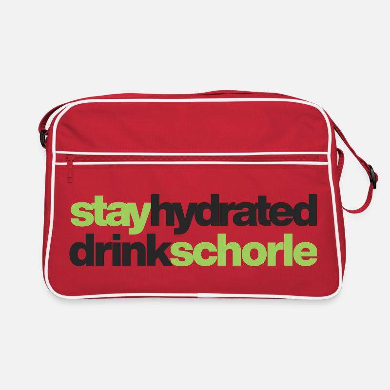 stay hydrated - drink schorle Retro Tasche