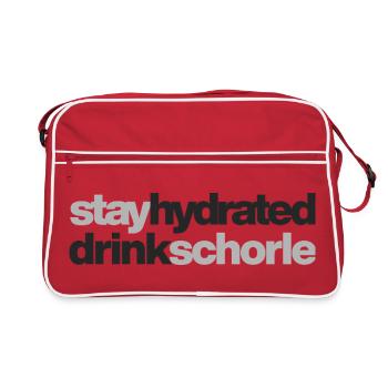 Restez hydraté - buvez du spritzer - Sac Retro - rouge/blanc - Devant