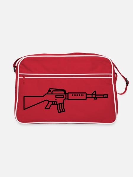 Waffe - Retro Tasche - Rot/Weiß - Vorne