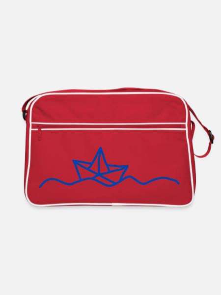 Capitaine de bateau en papier - Sac Retro - rouge/blanc - Devant