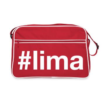 Hashtag Lima Pérou - Sac Retro - rouge/blanc - Devant