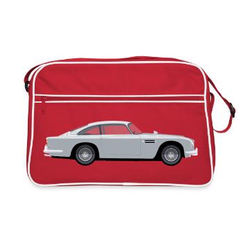 Vintage Light Blue Coupe - Retro Bag - red/white - Front