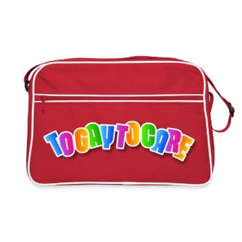 Happy rainbow lettering - Retro Bag - red/white - Front