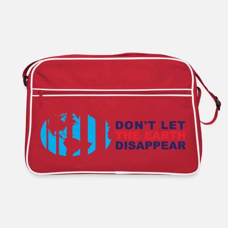 Don't let the earth disappear - Retro Bag - red/white