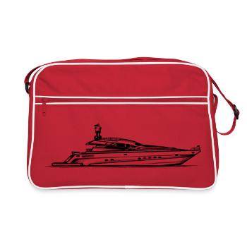 Yacht - Illustration - Retro Bag - red/white - Front