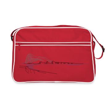 Rochers de Gibraltar | Lineart Coast - Sac Retro - rouge/blanc - Devant