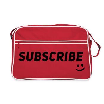 Influenceur, blogueur, vloggeuse, créatrice de contenu - Subsc - Sac Retro - rouge/blanc - Devant