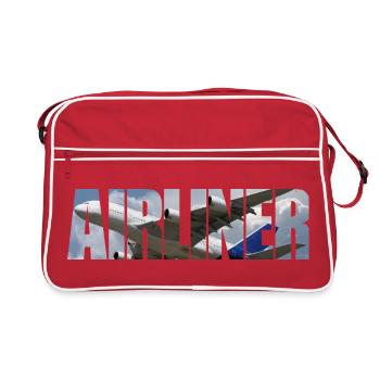 Avion de ligne A-380 - Sac Retro - rouge/blanc - Devant
