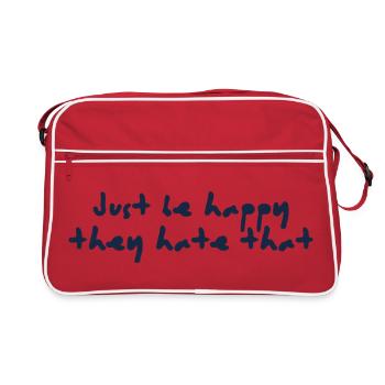 Soyez simplement heureux - Sac Retro - rouge/blanc - Devant