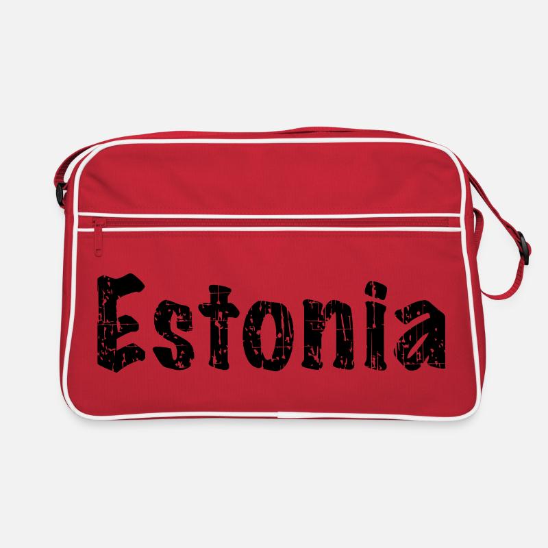Estonia - Retro Tasche - Rot/Weiß