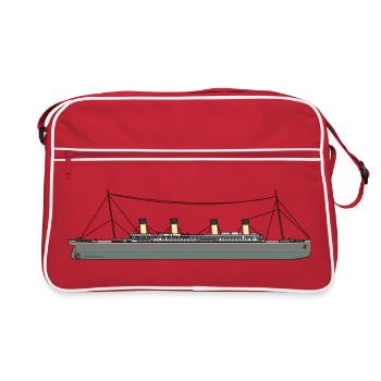 Navire titanique - Sac Retro - rouge/blanc - Devant