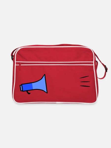 Megafon Text Template - Retro Bag - red/white - Front