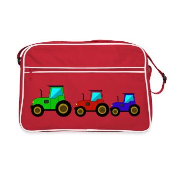 Tracteur Tracteur Tracteur - Sac Retro - rouge/blanc - Devant