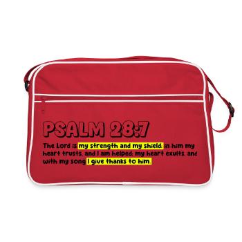 Empowered Faith Motivierendes Zitat-Design - Retro Tasche - Rot/Weiß - Vorne