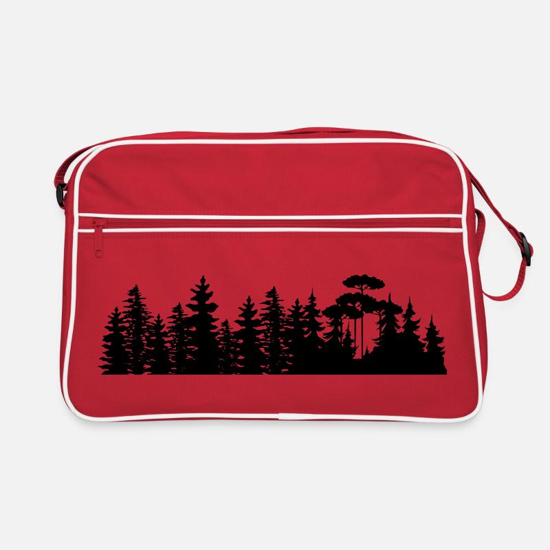 Forest Landscape Silhouettes Design Retro Bag