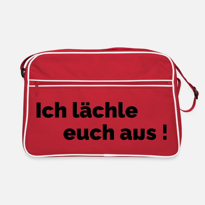 Ich laechle euch aus Retro Tasche