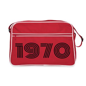 55e Anniversaire 55 ans Anniversaire - Sac Retro - rouge/blanc - Devant