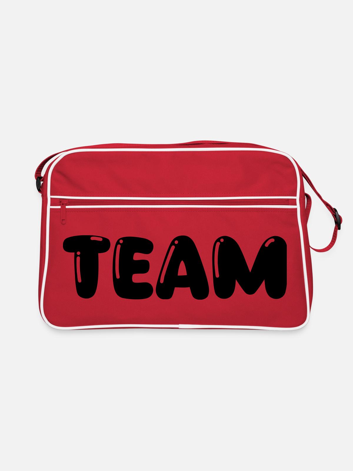 Team - Retro Tasche - Rot/Weiß - Vorne