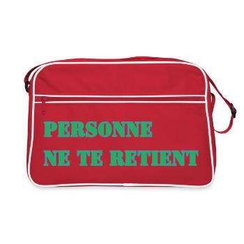 PERSONNE NE TE RETIENT - Sac Retro - rouge/blanc - Devant