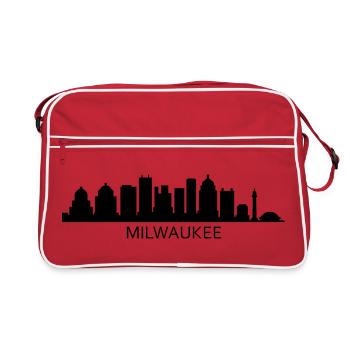 Milwaukee Skyline - Retro Bag - red/white - Front