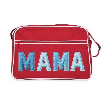 Tendance en patchwork en lettres en denim MAMA - Sac Retro - rouge/blanc - Devant