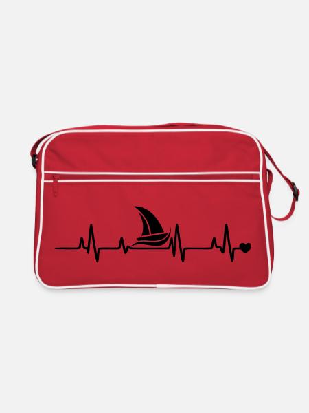 Sail - Retro Tasche - Rot/Weiß - Vorne