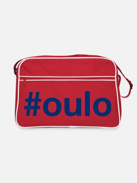Oulo Suomi Finland Hashtag - Retro Tasche - Rot/Weiß - Vorne