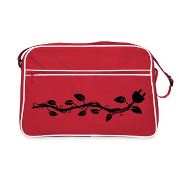 Garland leaves, which ends in a plug. - Retro Bag - red/white - Front