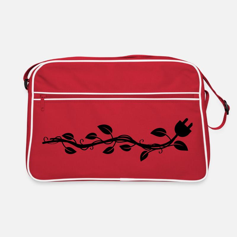 Garland, der in einem Plug endet. Retro Tasche