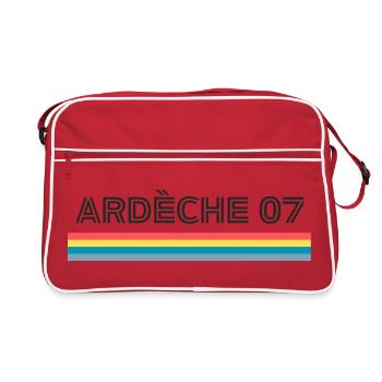 Ardeche 07 T-Shirt Cadeau Humour - Sac Retro - rouge/blanc - Devant