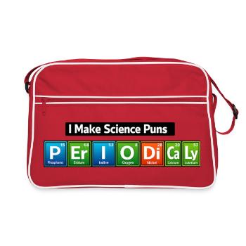 Jeux de mots scientifiques : Je fais des jeux de mots scientifiques - Sac Retro - rouge/blanc - Devant