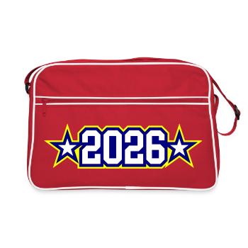 Année 2026 - Sac Retro - rouge/blanc - Devant