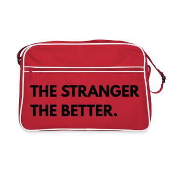 Plus l’étranger est le mieux. - Sac Retro - rouge/blanc - Devant