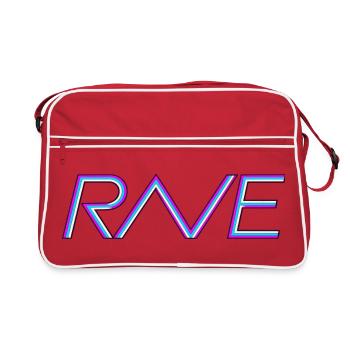 Rave-Ligatur - Retro Tasche - Rot/Weiß - Vorne