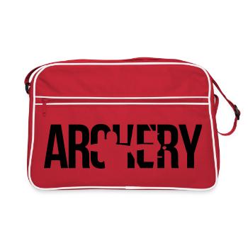 archery Bogenschießen - Retro Tasche - Rot/Weiß - Vorne