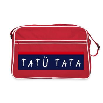 polizei tatü tata lustig logo österreich pozilei - Retro Tasche - Rot/Weiß - Vorne