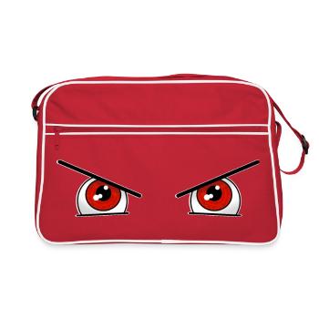 Yeux rouges pour Halloween - Sac Retro - rouge/blanc - Devant