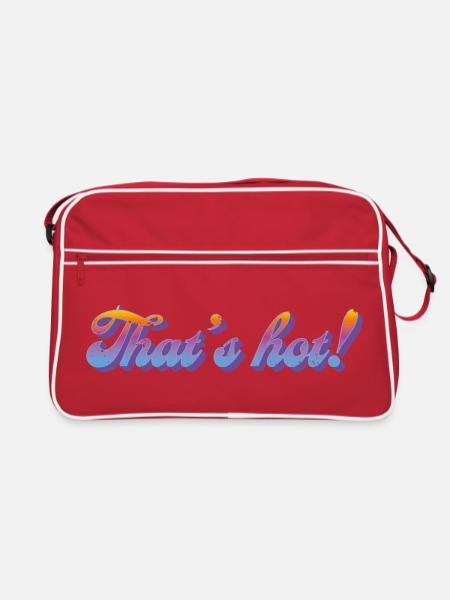 That's hot! – Retro Gradient Style - Retro Bag - red/white - Front