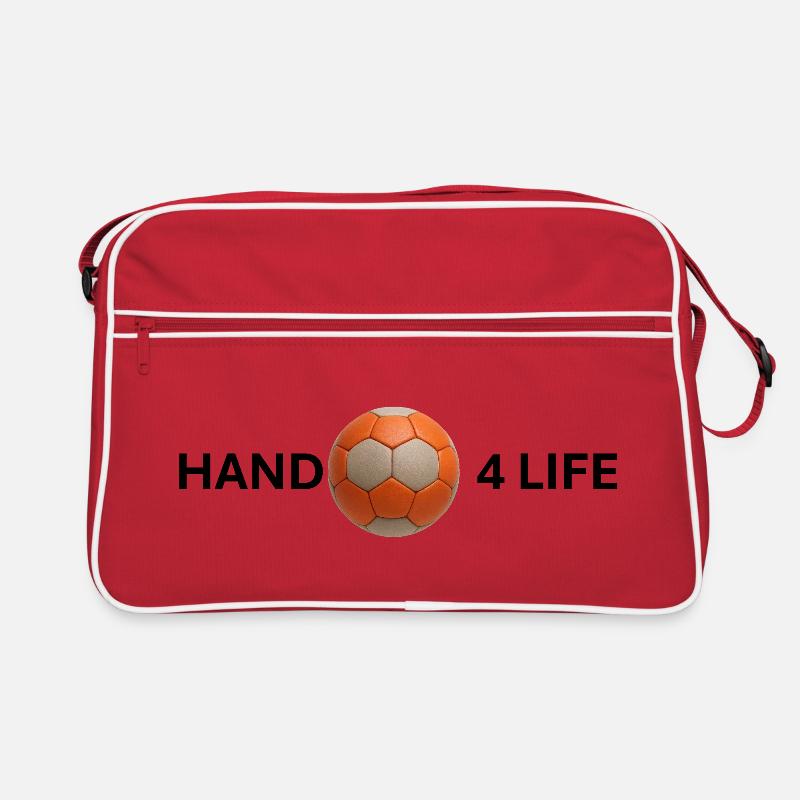 HANDBALL 4 LIFE - Retro Tasche - Rot/Weiß